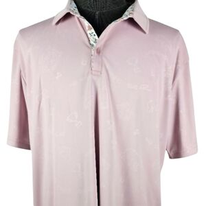 Swannies Golf Men's Pink Polo Casual Sport Size XL